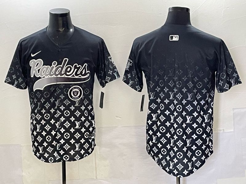 Men 2025 Oakland Raiders Blank Black Nike Limited NFL Jersey 05